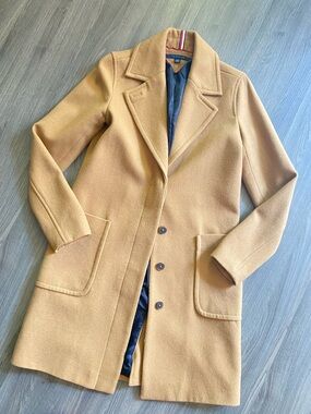 Tommy Hilfiger Camel Coat with Navy Lining